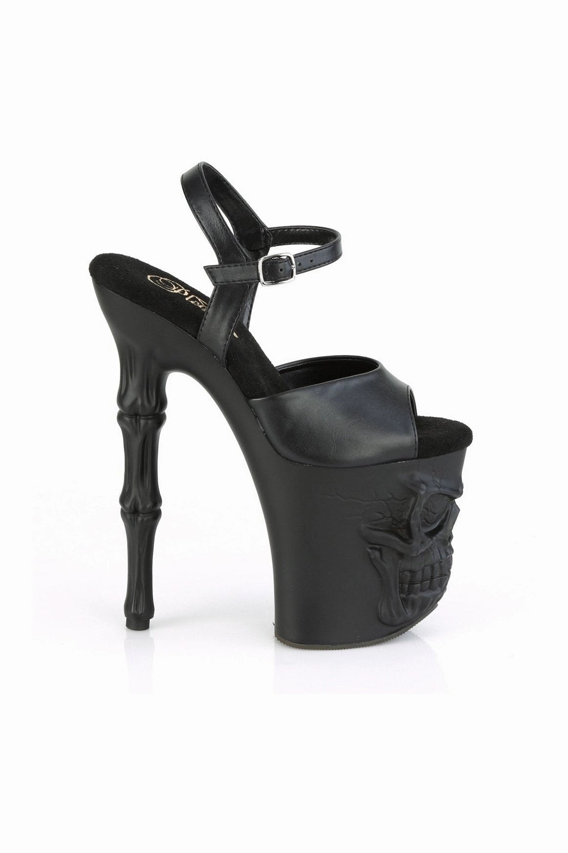 RAPTURE-809 Sandal | Black Faux Leather