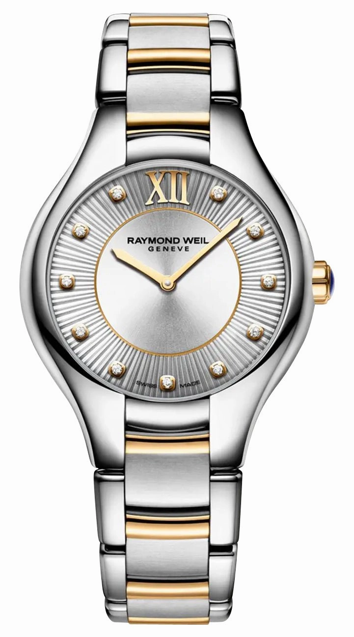 Raymond Weil Noemia Two-Tone Stainless Steel Silver Dial Diamonds Quartz Womens Watch 5132-STP-65181