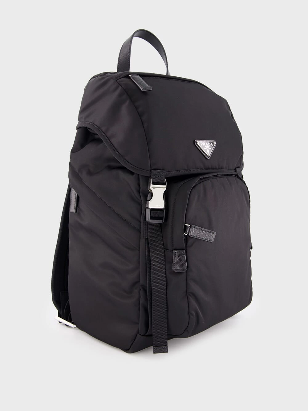 Re-Nylon and Saffiano Leather Backpack