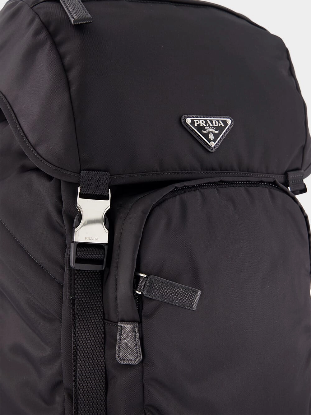 Re-Nylon and Saffiano Leather Backpack