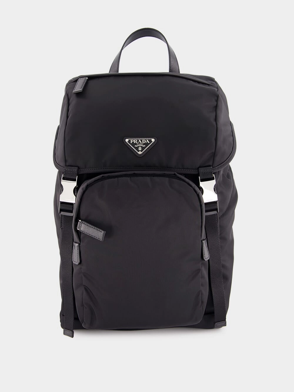Re-Nylon and Saffiano Leather Backpack