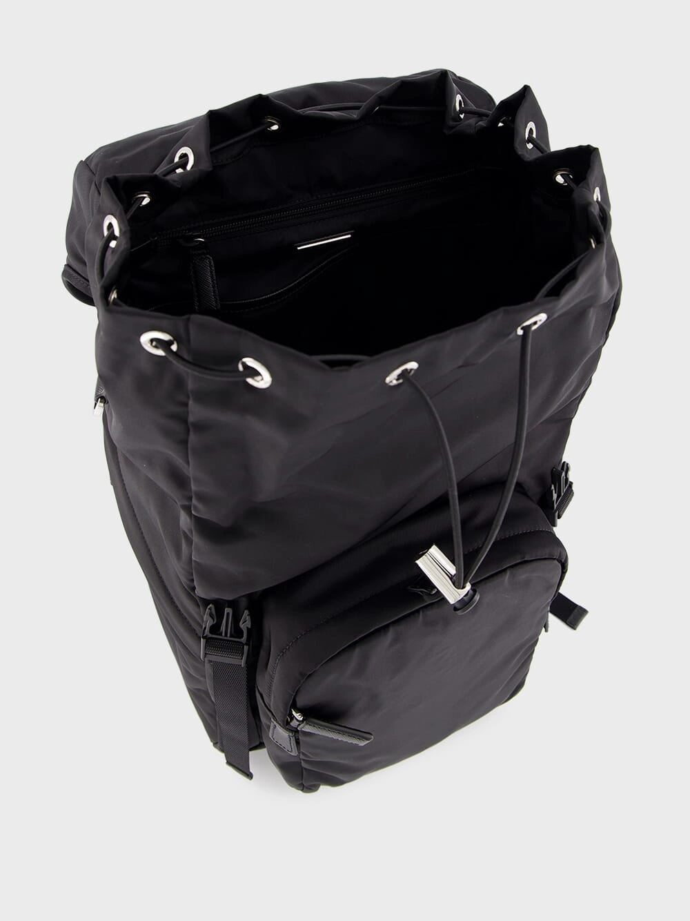 Re-Nylon and Saffiano Leather Backpack