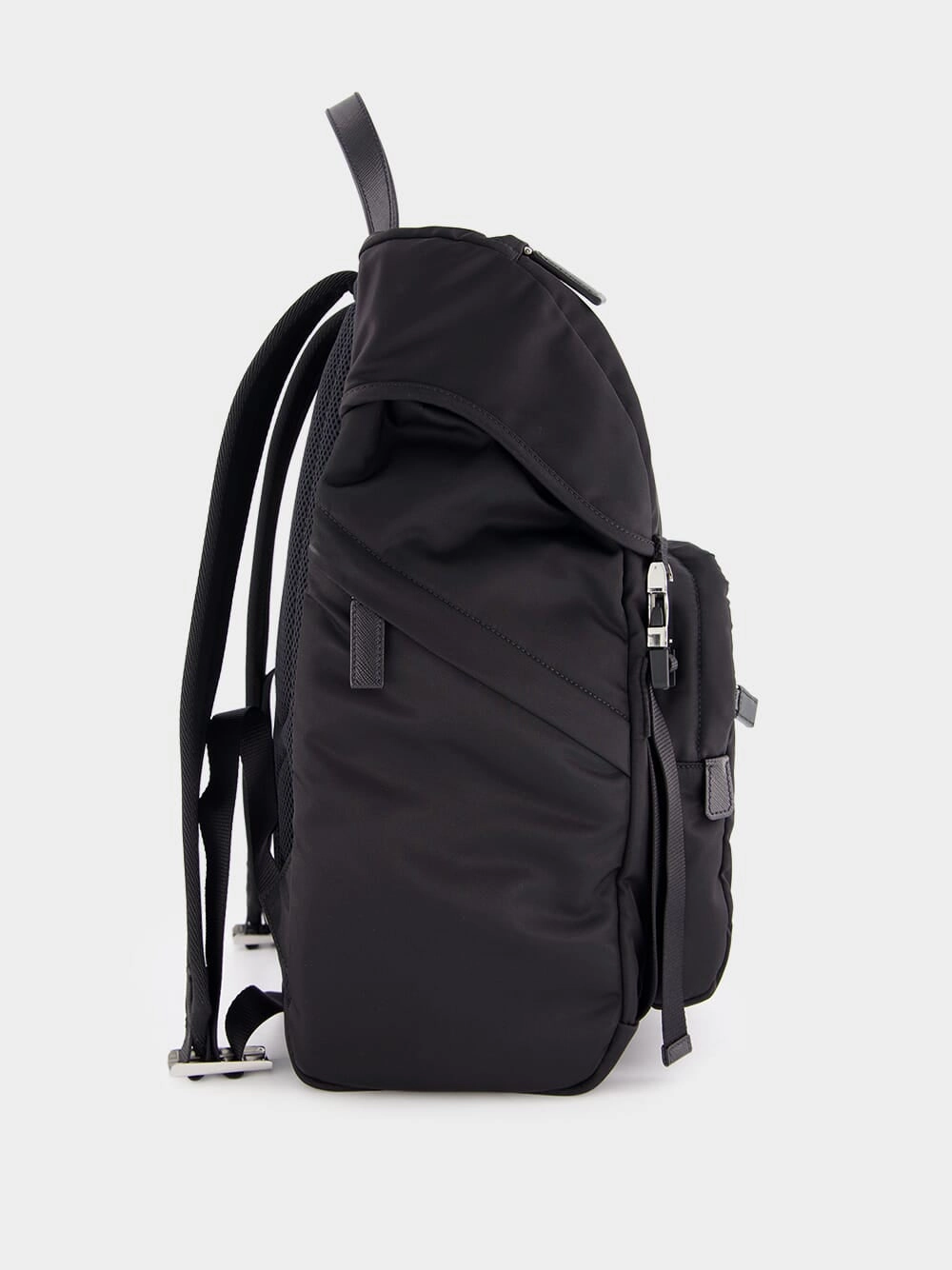 Re-Nylon and Saffiano Leather Backpack