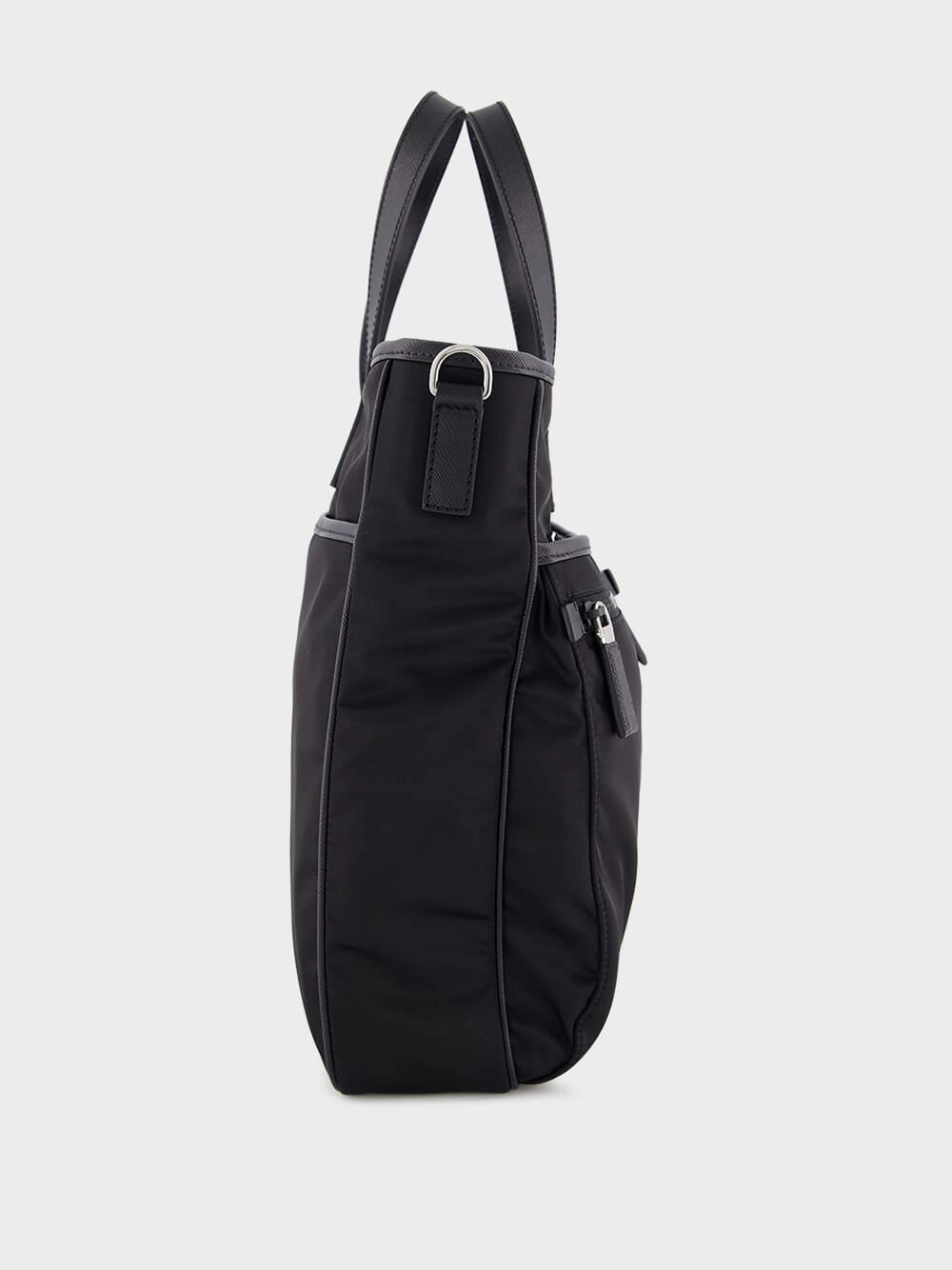 Re-Nylon and Saffiano Leather Tote Bag