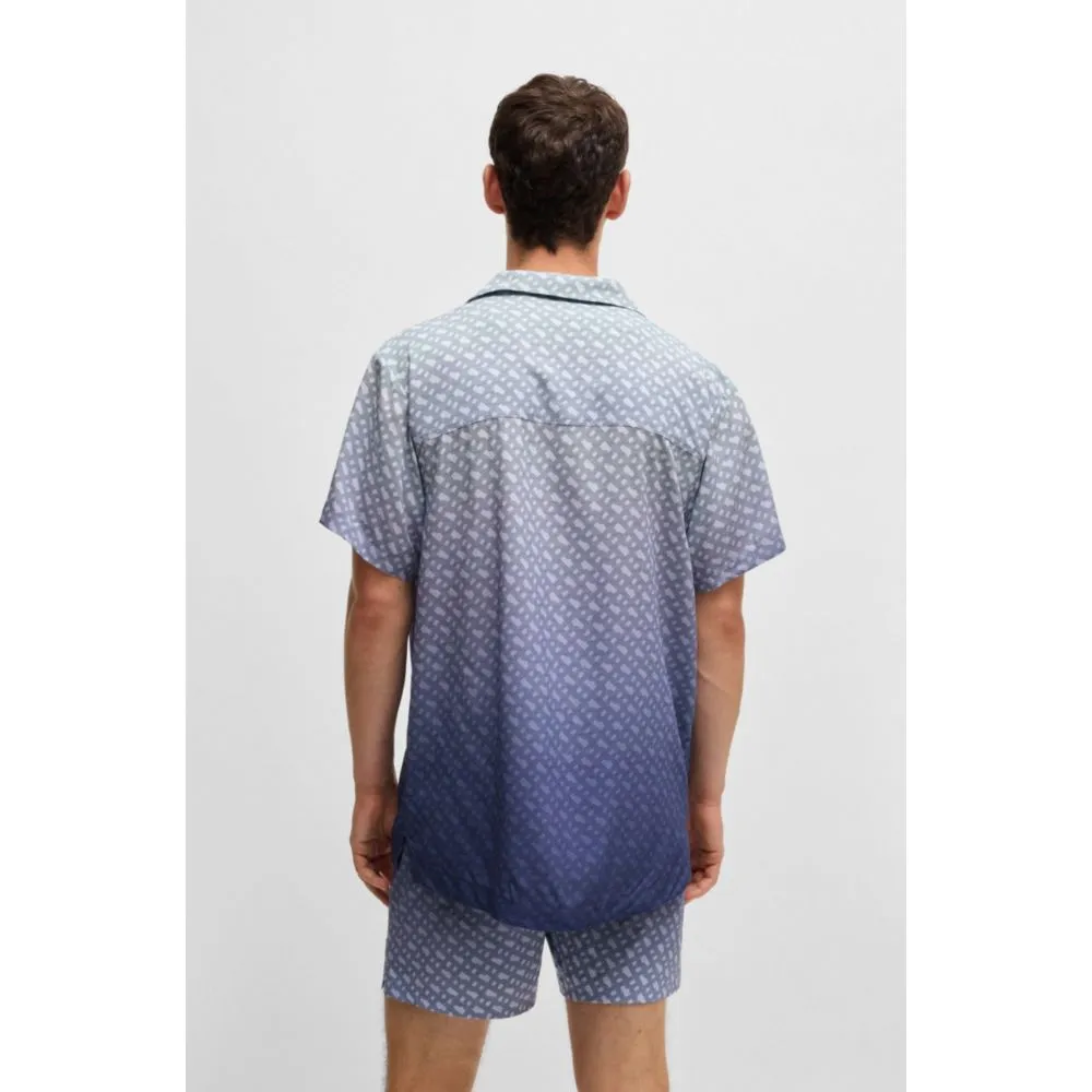Regular-fit shirt with degrad??monogram print