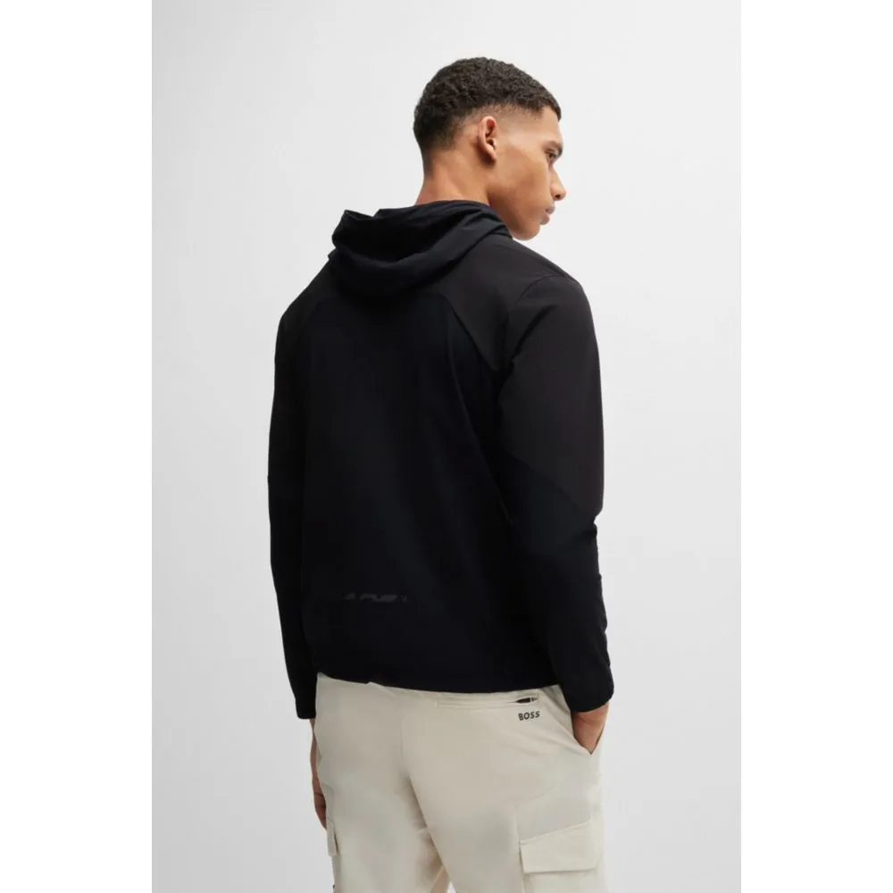 Regular-fit zip-up hoodie with quick-dry performance