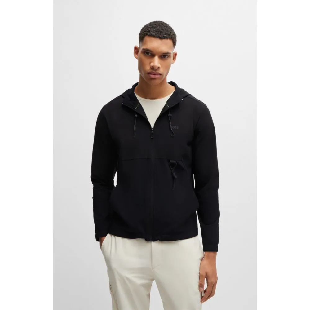 Regular-fit zip-up hoodie with quick-dry performance