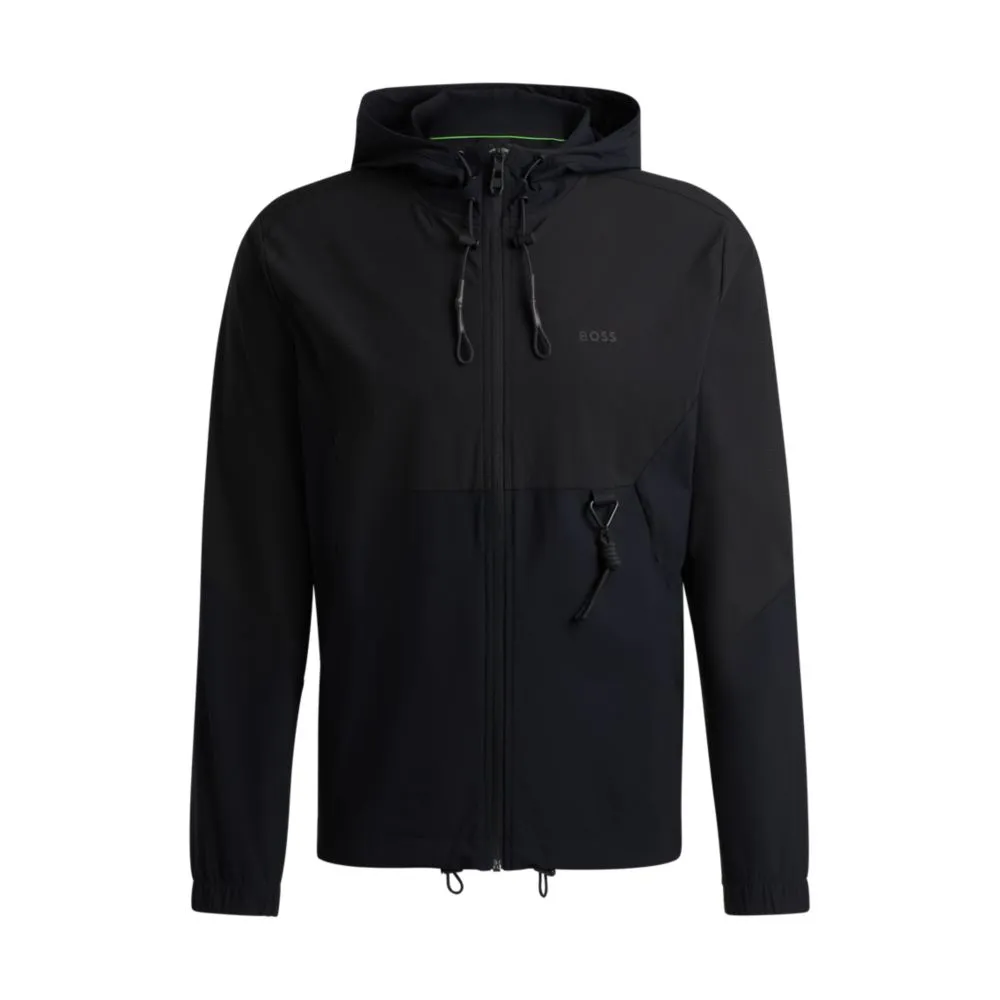 Regular-fit zip-up hoodie with quick-dry performance