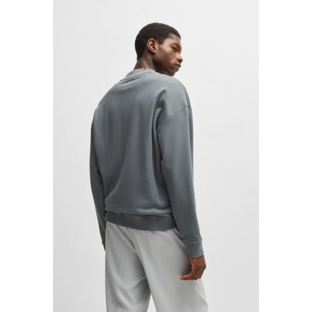 Relaxed-fit sweatshirt in cotton terry with logo print