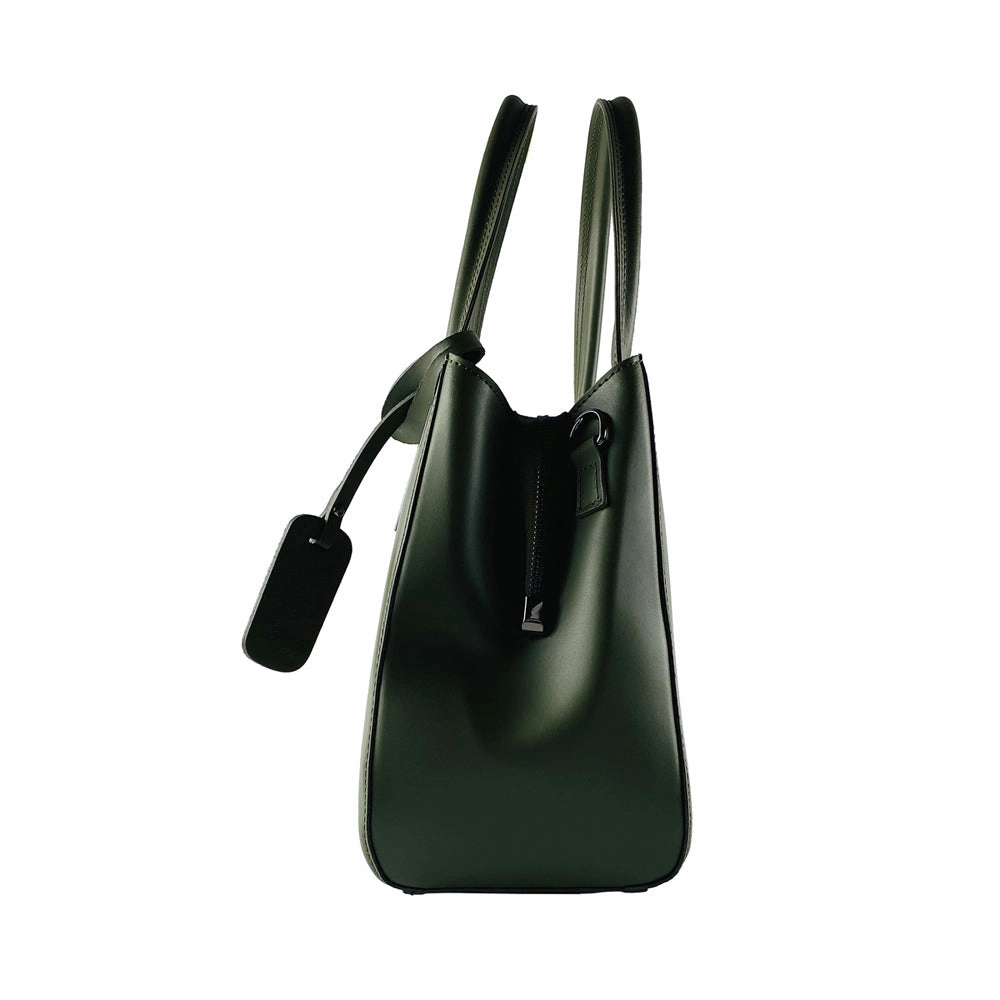 Renato Borzatta Leather Double Strap Shoulder Bag Green