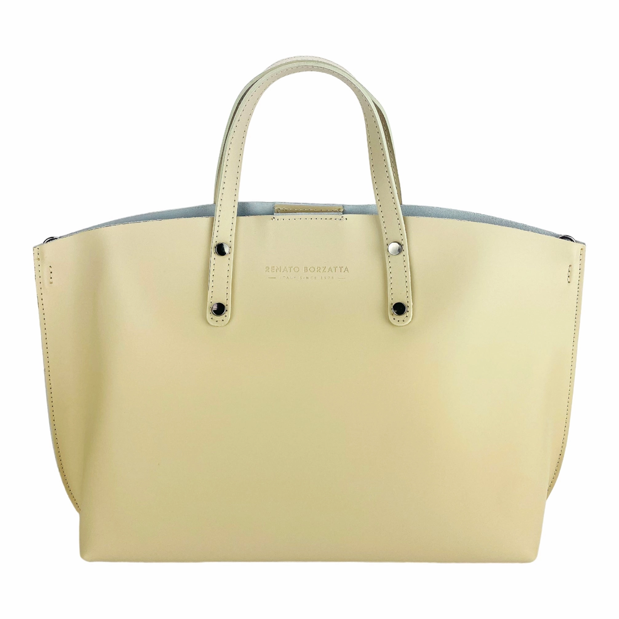 Renato Borzatta leather shoulder bag beige