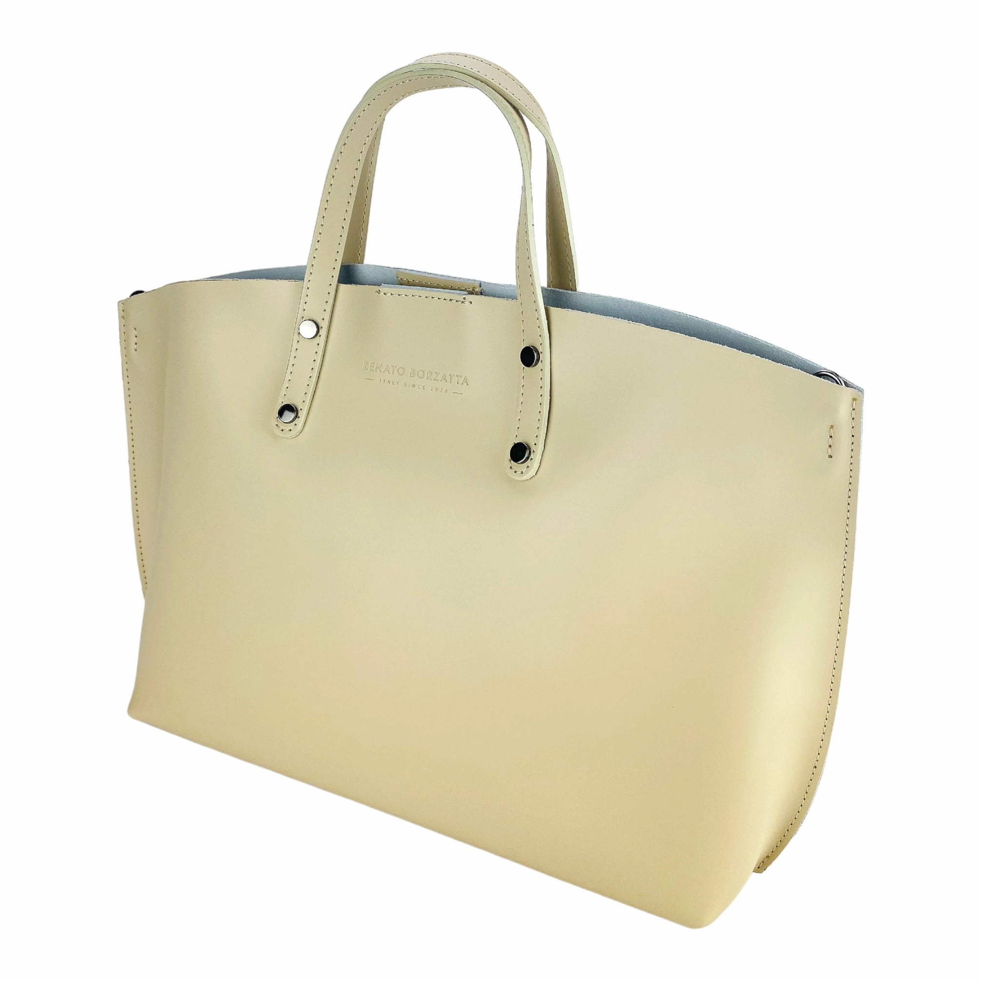 Renato Borzatta leather shoulder bag beige