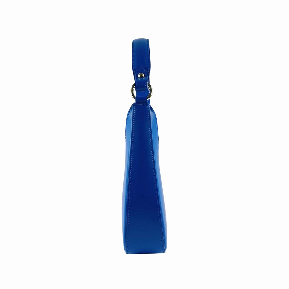 Renato Borzatta Leather shoulder bag royal blue