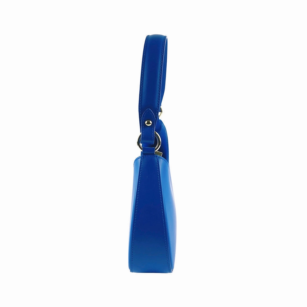 Renato Borzatta Leather shoulder bag royal blue