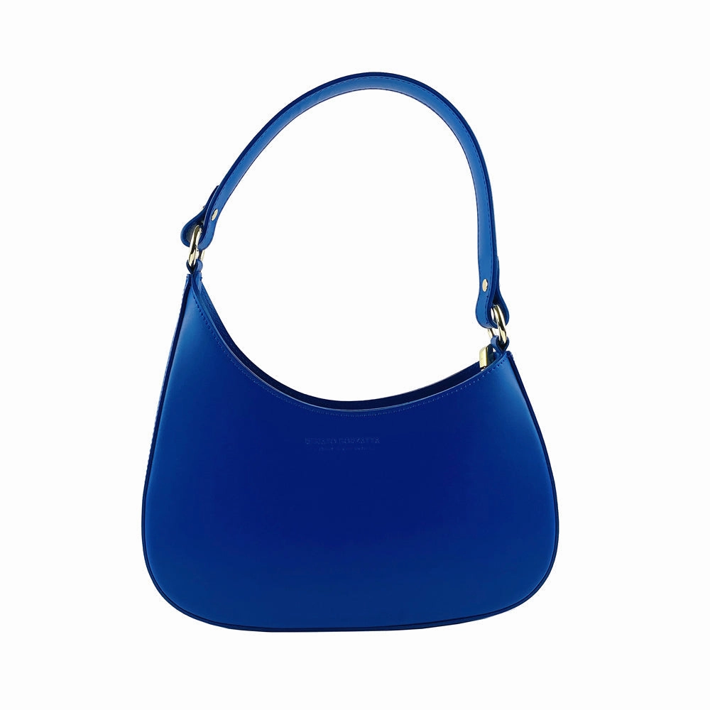 Renato Borzatta Leather shoulder bag royal blue