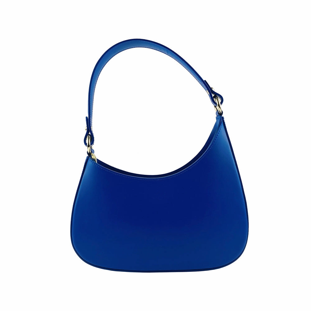 Renato Borzatta Leather shoulder bag royal blue