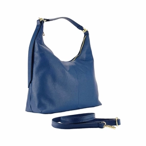 Renato Borzatta leather Soft hobo shoulder bag blue
