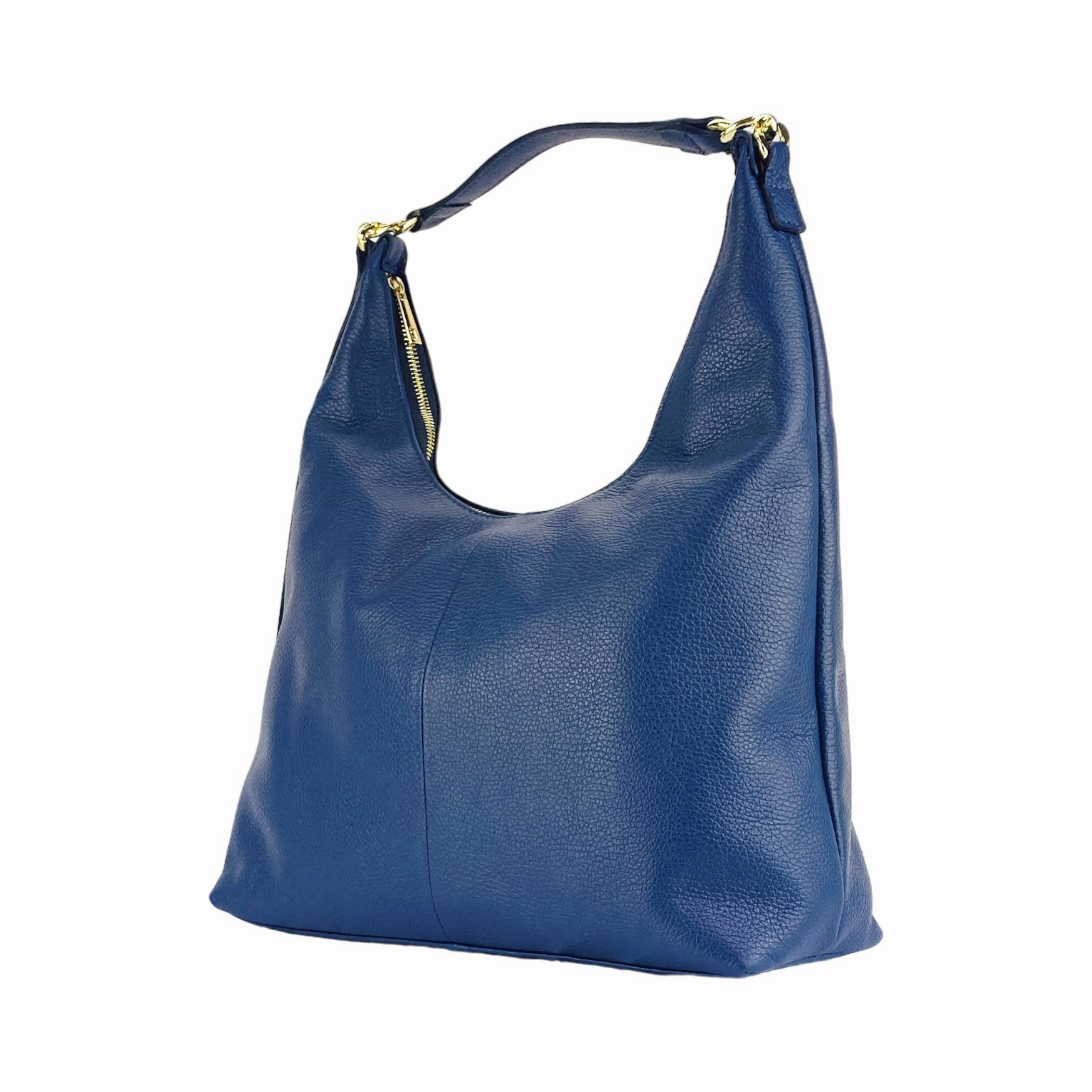 Renato Borzatta leather Soft hobo shoulder bag blue