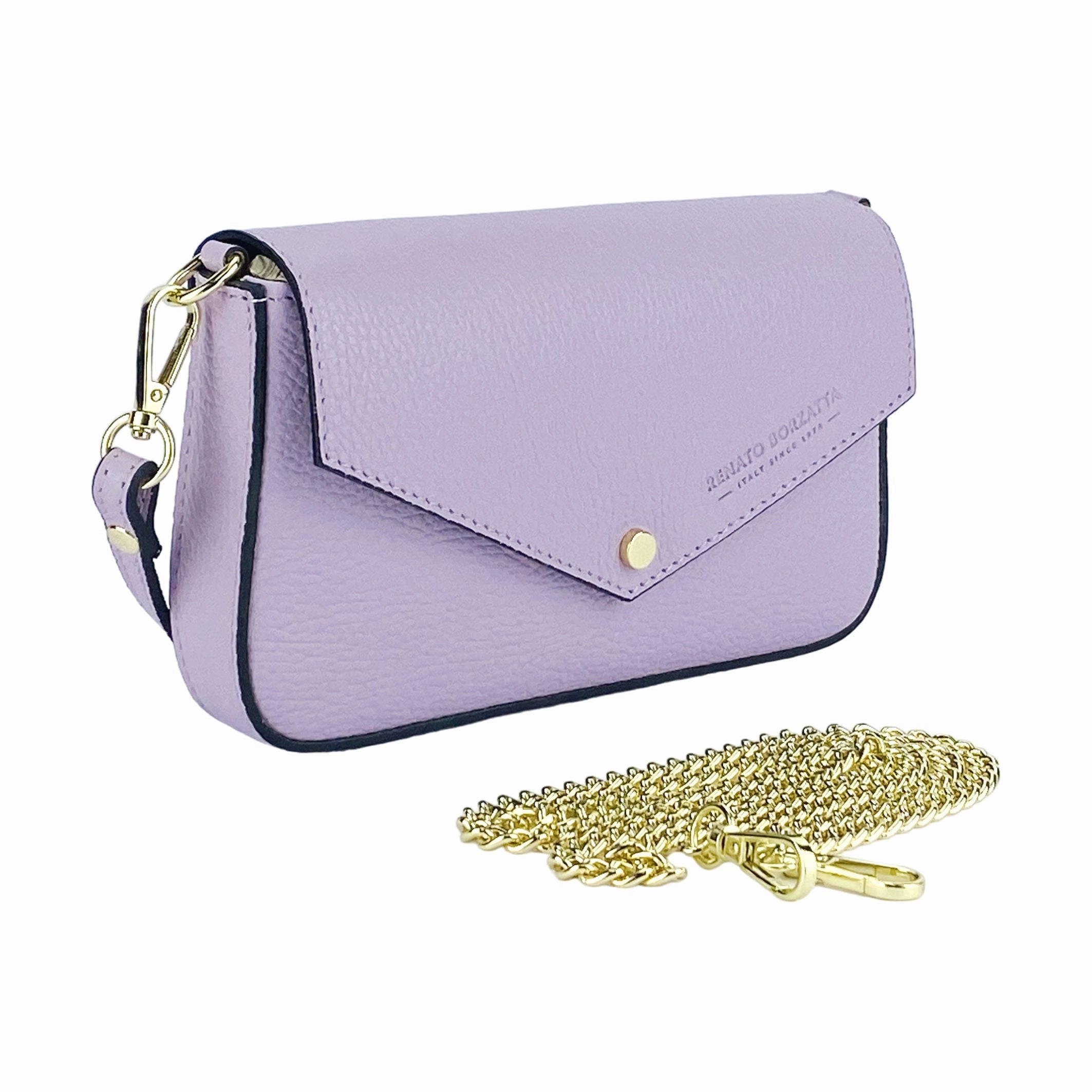 Renato Borzatta Small Chain Post Shoulder Bag Purple
