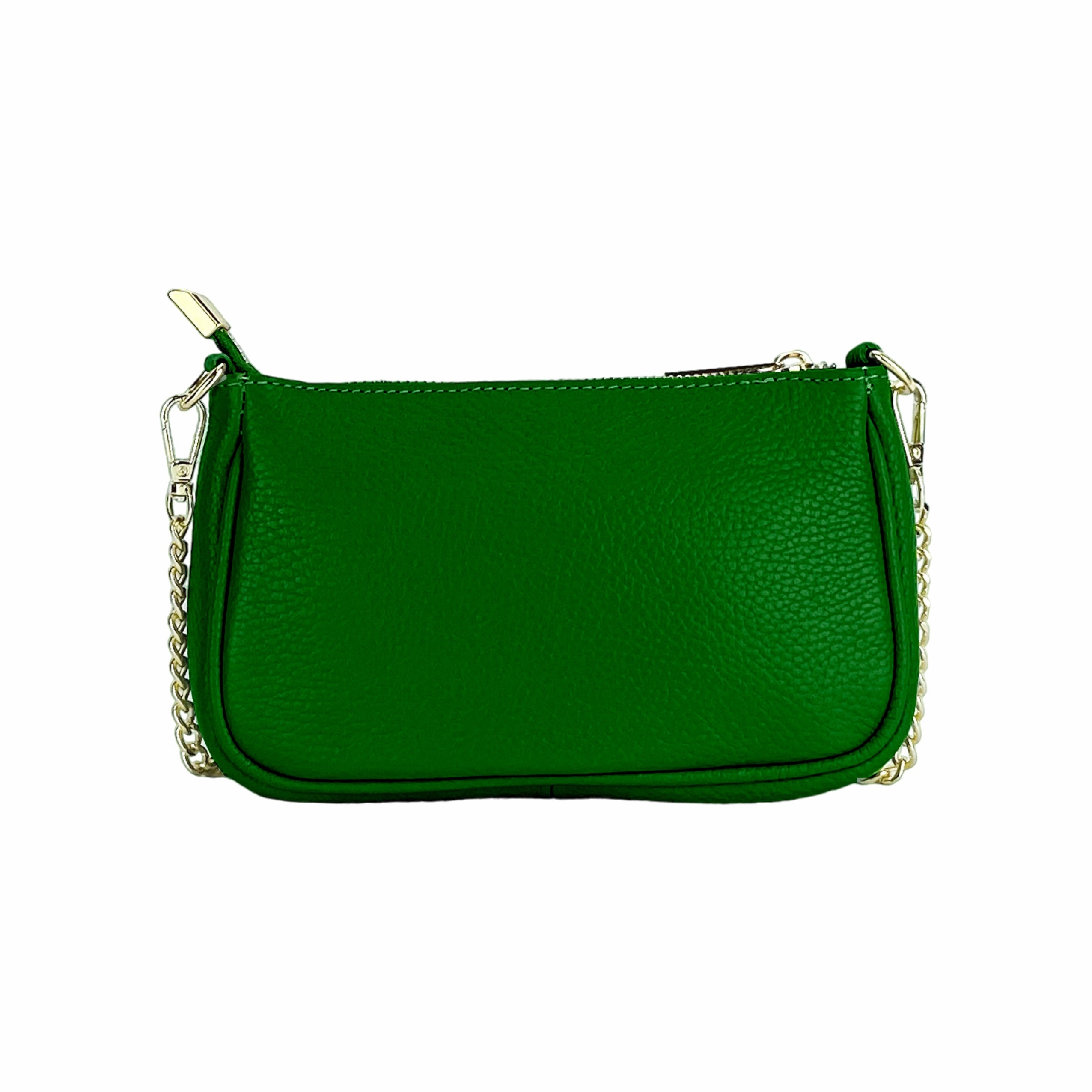 Renato Borzatta Small leather chain shoulder clutch bag Green