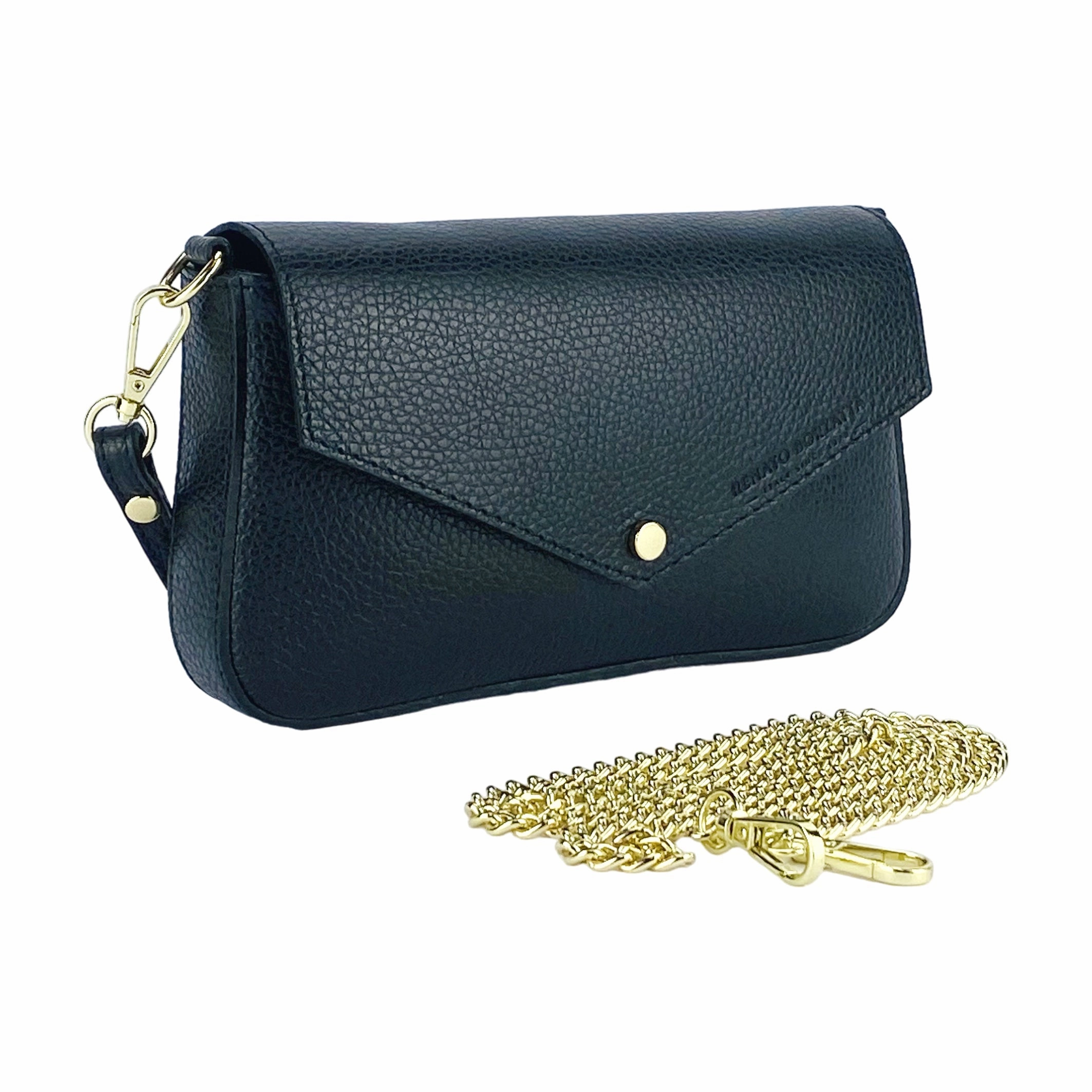 Renato Borzatta Small leather Shoulder Bag black