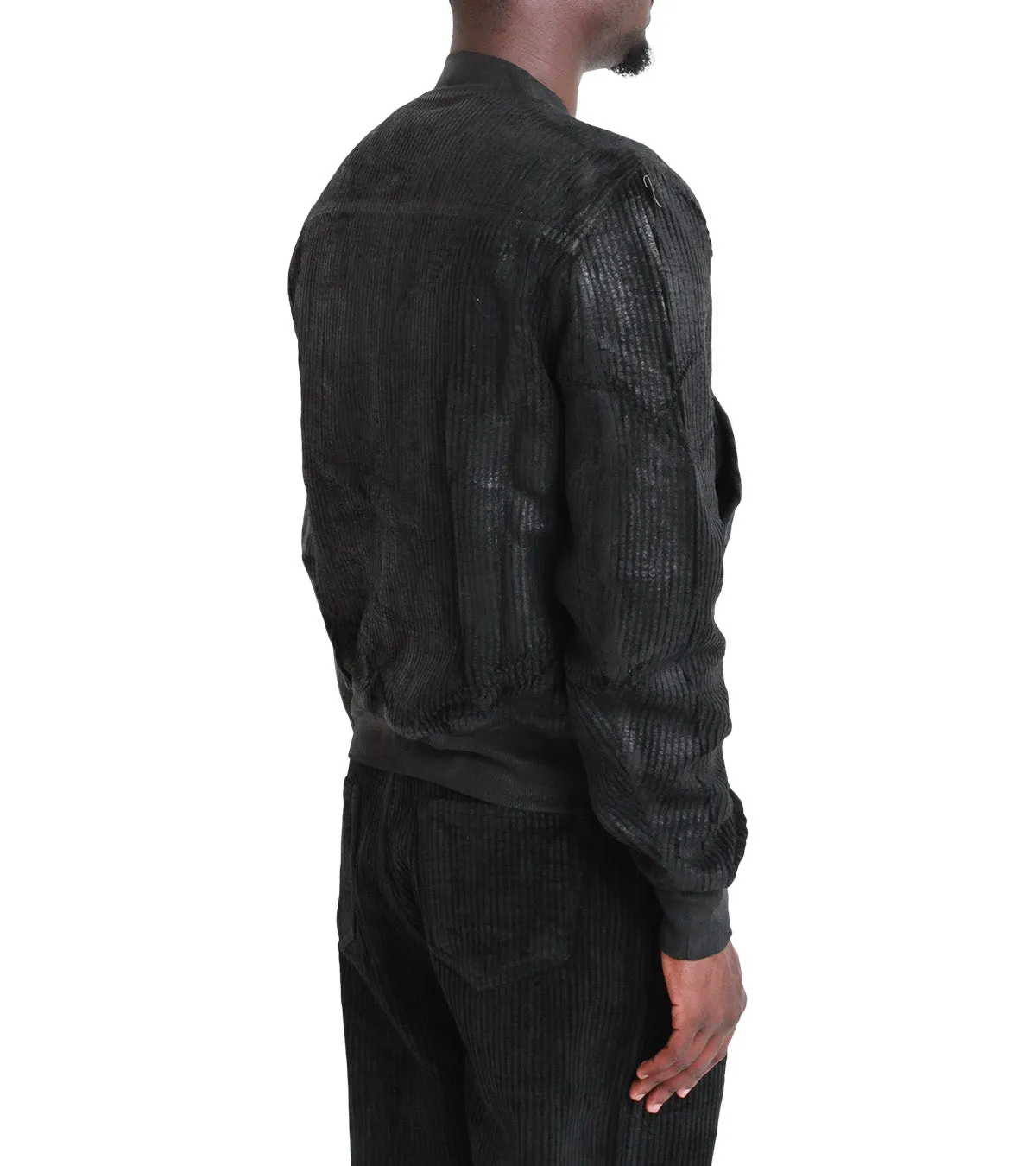 Rick Owens DRKSHDW Bauhaus Flight Bomber Jacket Black