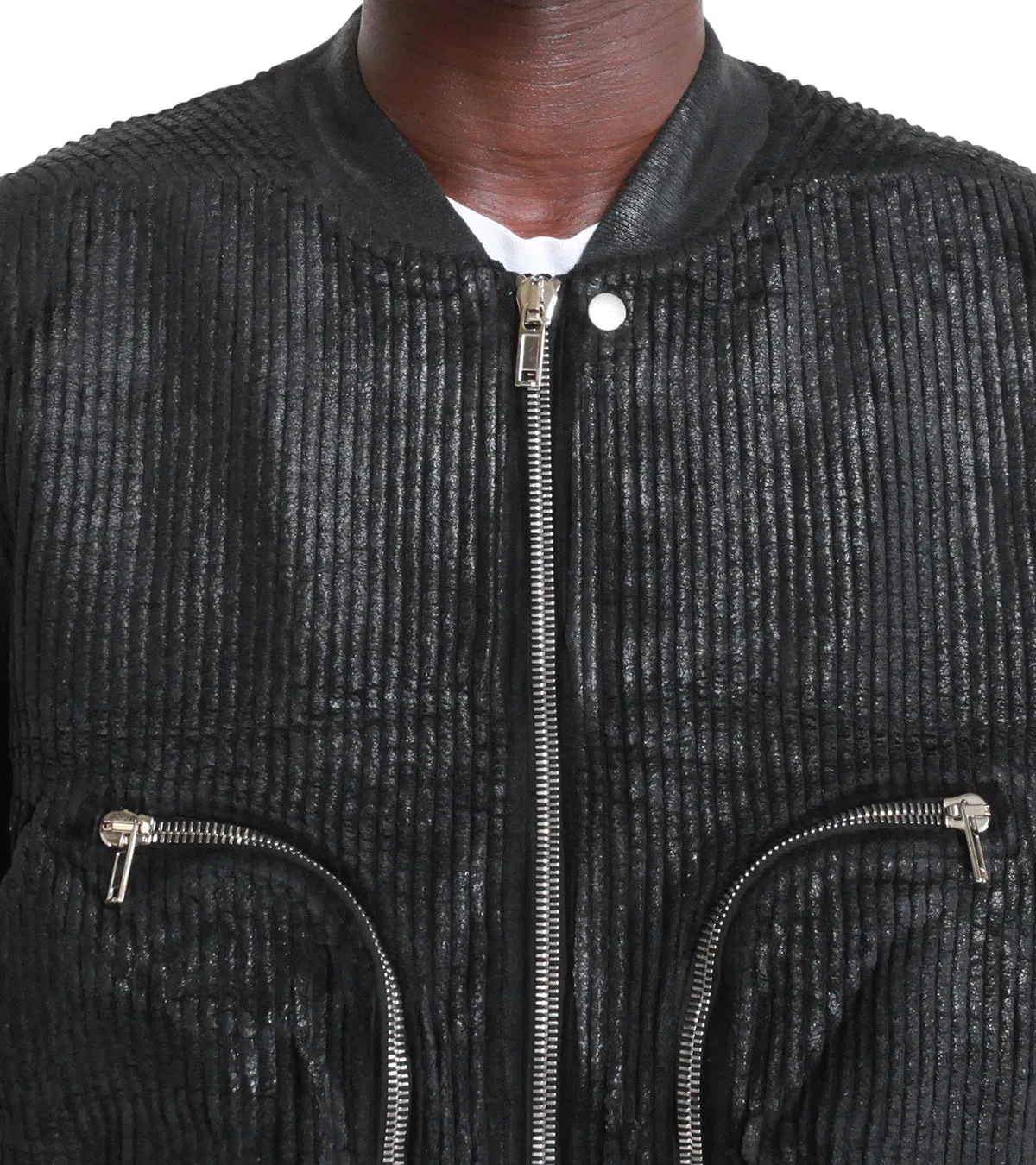 Rick Owens DRKSHDW Bauhaus Flight Bomber Jacket Black