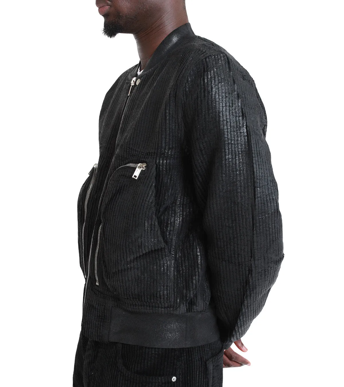 Rick Owens DRKSHDW Bauhaus Flight Bomber Jacket Black