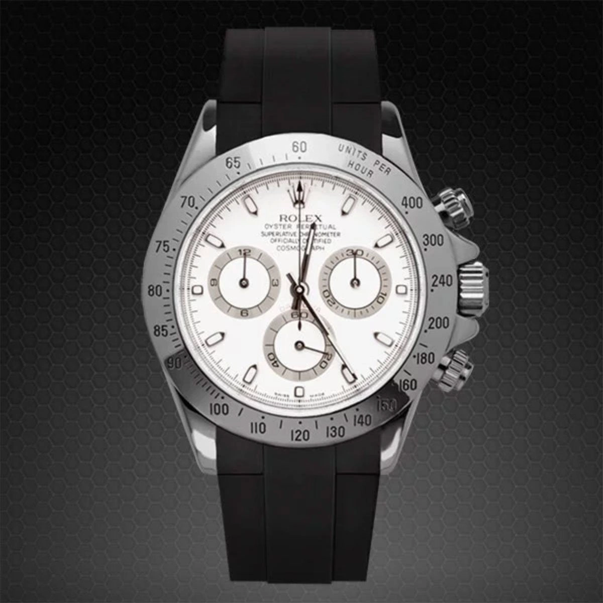 Rolex - Rubber B strap for Daytona Oyster Bracelet - Velcro?? Series