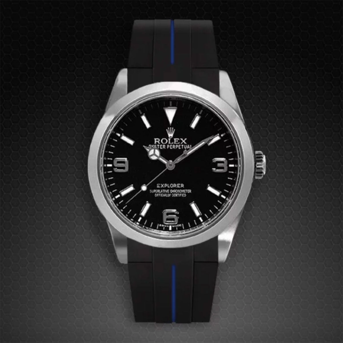Rolex - Rubber B strap for Explorer I 39mm - Tang Buckle Series