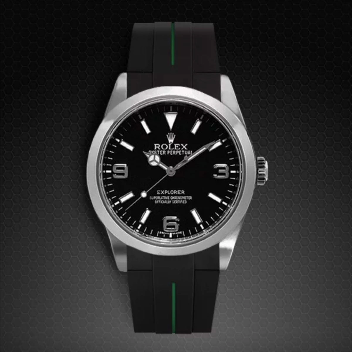 Rolex - Rubber B strap for Explorer I 39mm - Tang Buckle Series