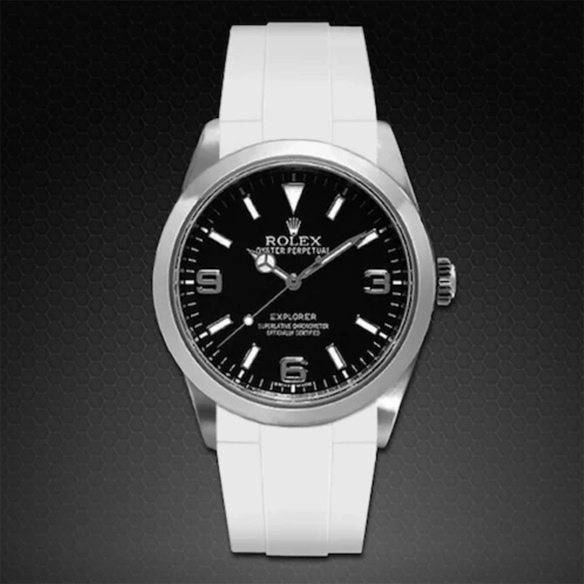 Rolex - Rubber B strap for Explorer I 39mm - Tang Buckle Series
