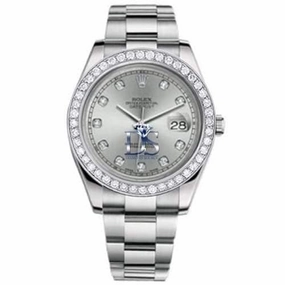 Rolex Datejust II 41mm - Ref: 116300SDDB - Silver Diamond Dial & Diamond Bezel, Stainless Steel Oyster Bracelet Men's Watch