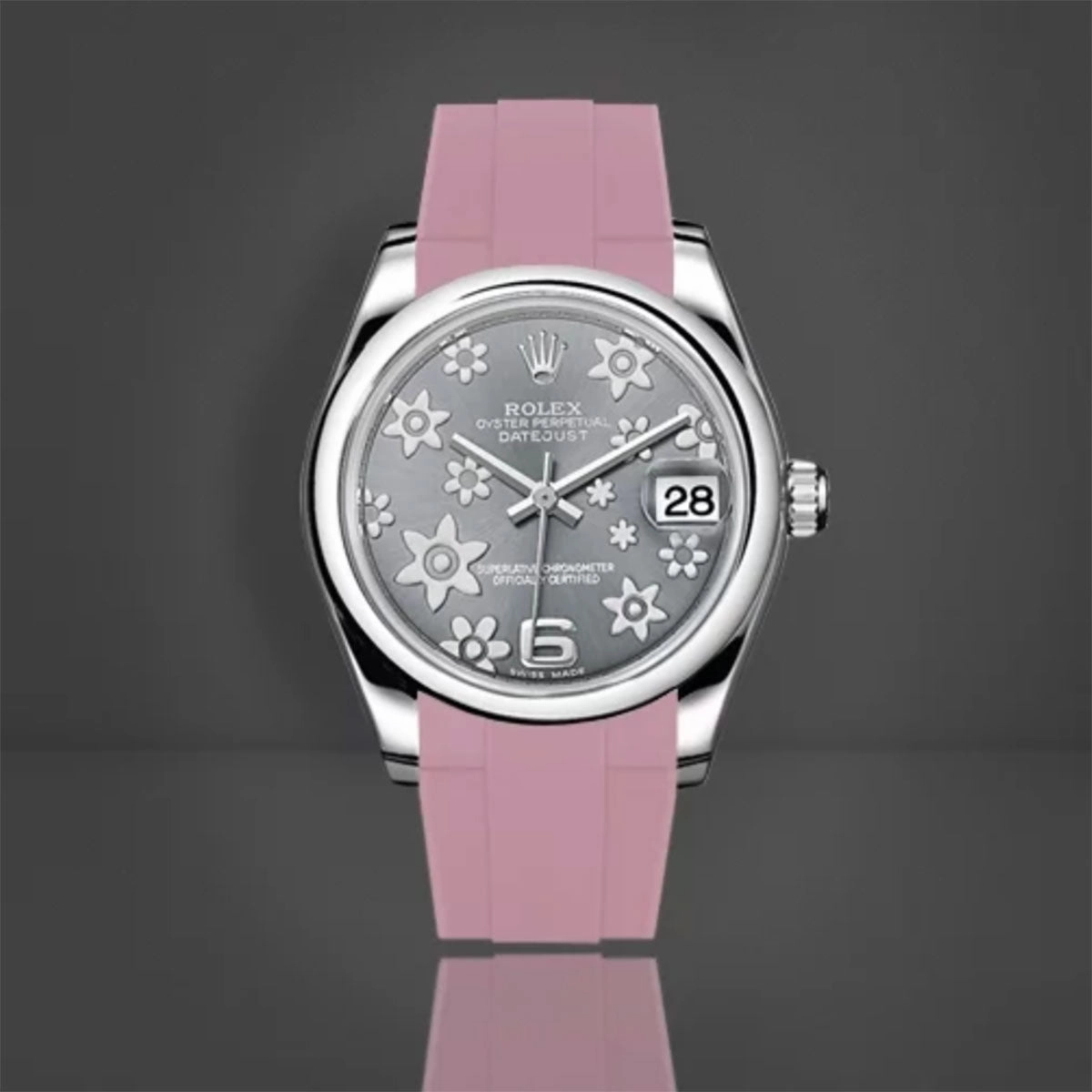 Rolex Oyster Bracelet - Rubber B strap for Oyster Perpetual / Datejust 31mm - Tang buckle series