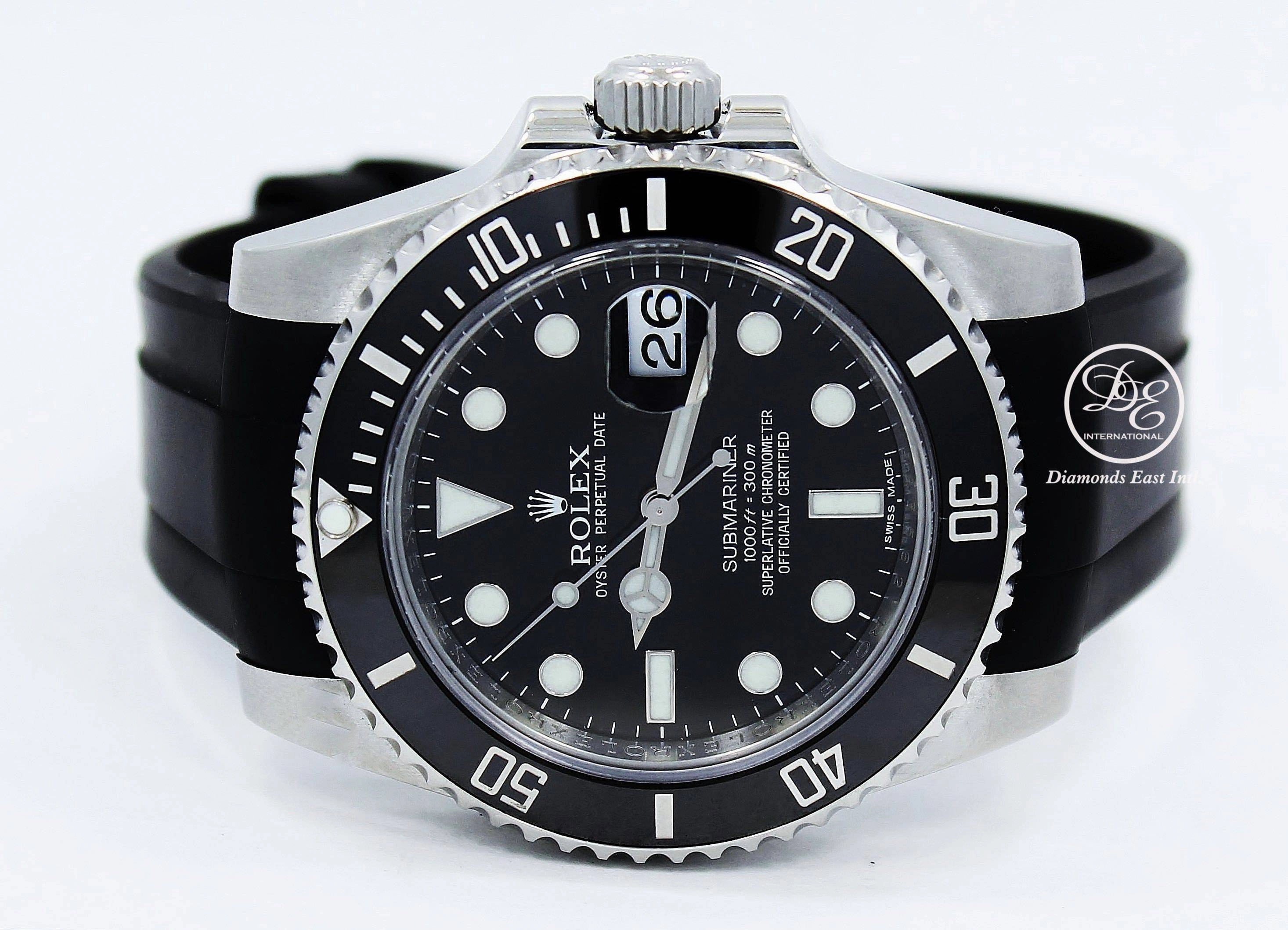 Rolex Oyster Perpetual Submariner Date 116610 LN RUBBER B & OYSTER BRACELET