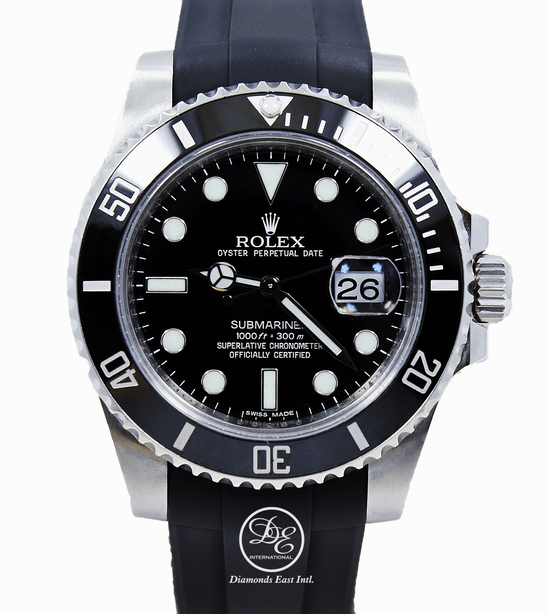 Rolex Oyster Perpetual Submariner Date 116610 LN RUBBER B & OYSTER BRACELET