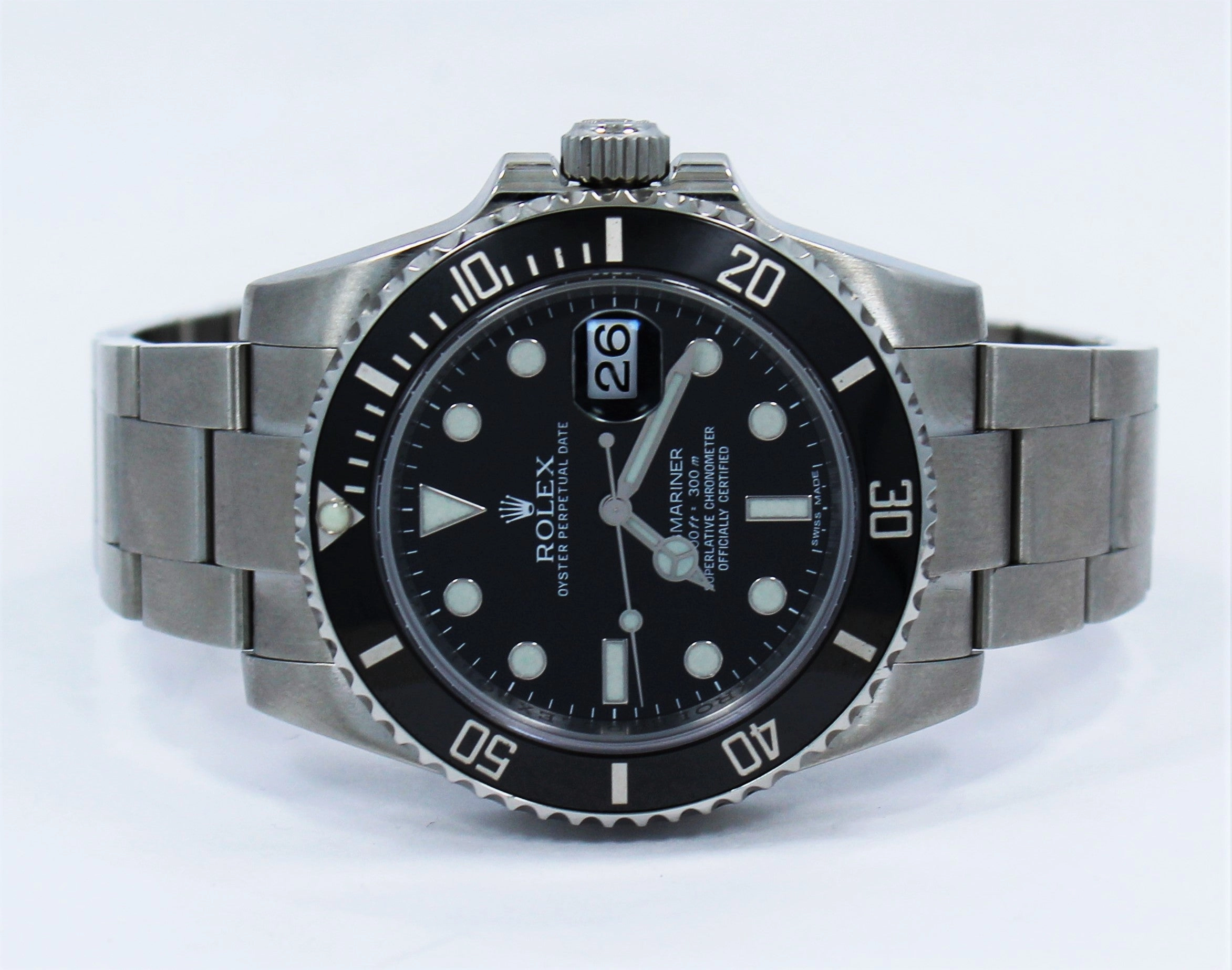 Rolex Oyster Perpetual Submariner Date 116610 LN RUBBER B & OYSTER BRACELET