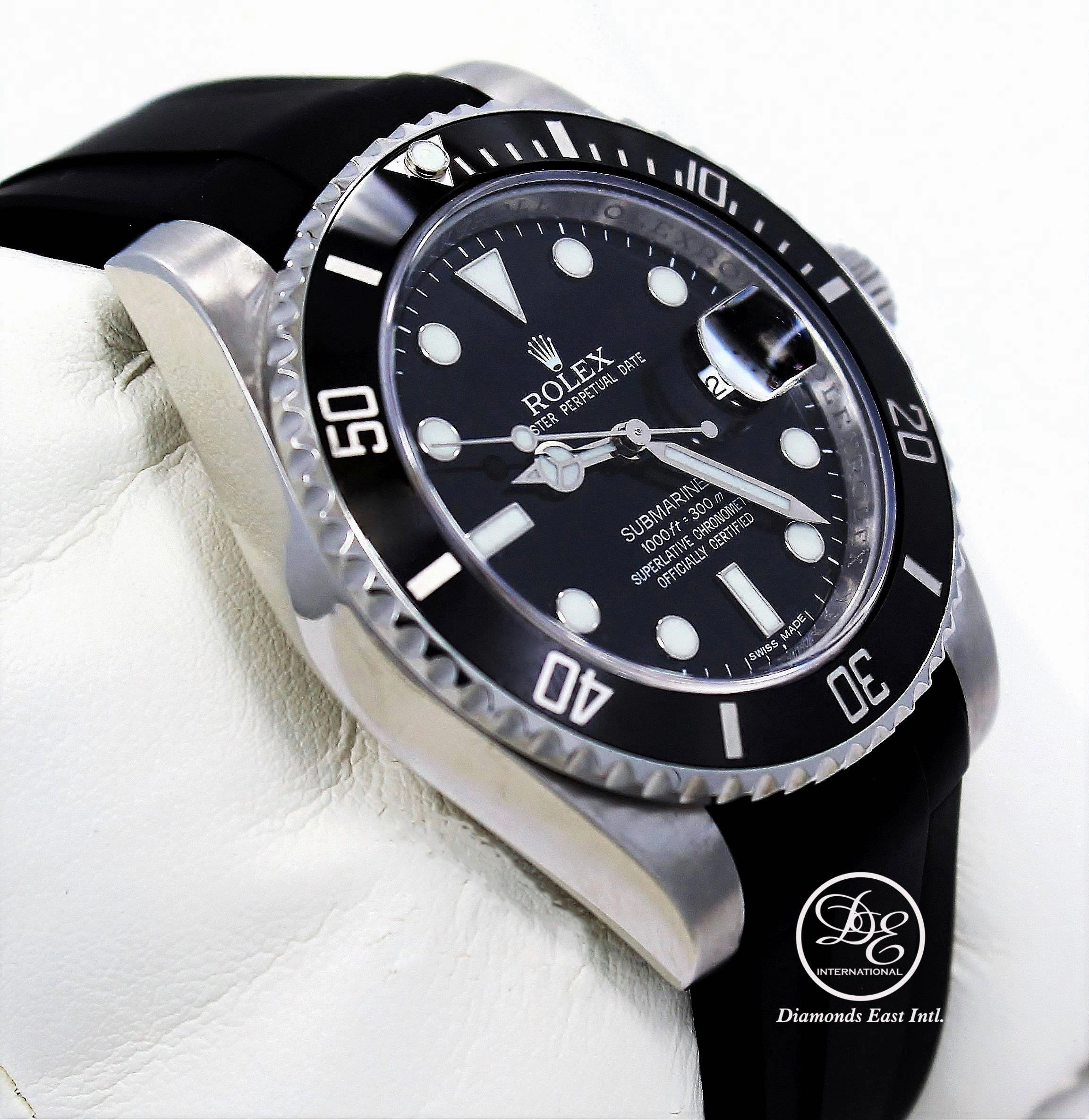 Rolex Oyster Perpetual Submariner Date 116610 LN RUBBER B & OYSTER BRACELET