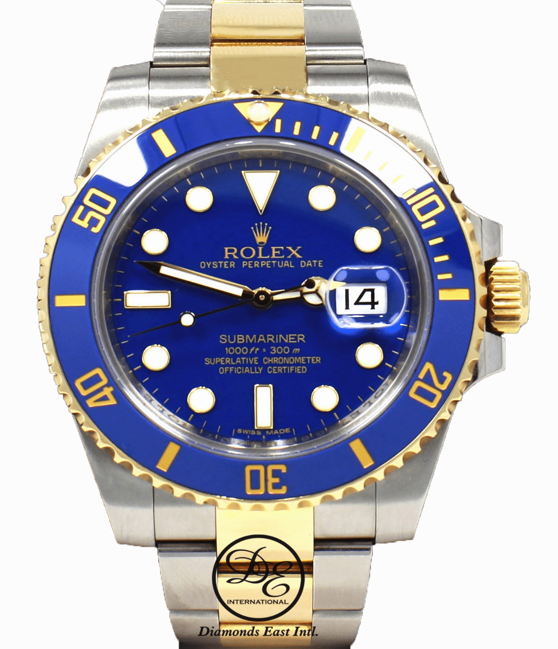 Rolex Oyster Perpetual Submariner Date 18K Gold/SS 116613LB  BOX/PAPERS