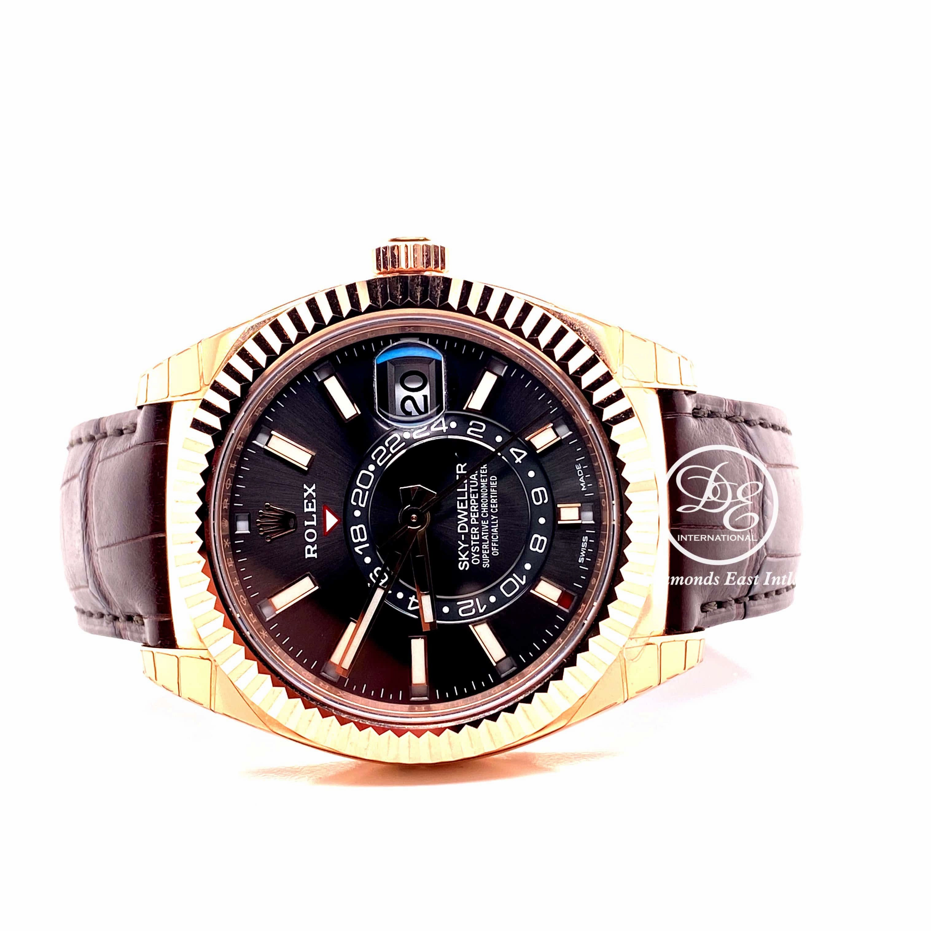 Rolex Sky-Dweller 18k Rose Gold  326135 Dark Rhodium UNWORN