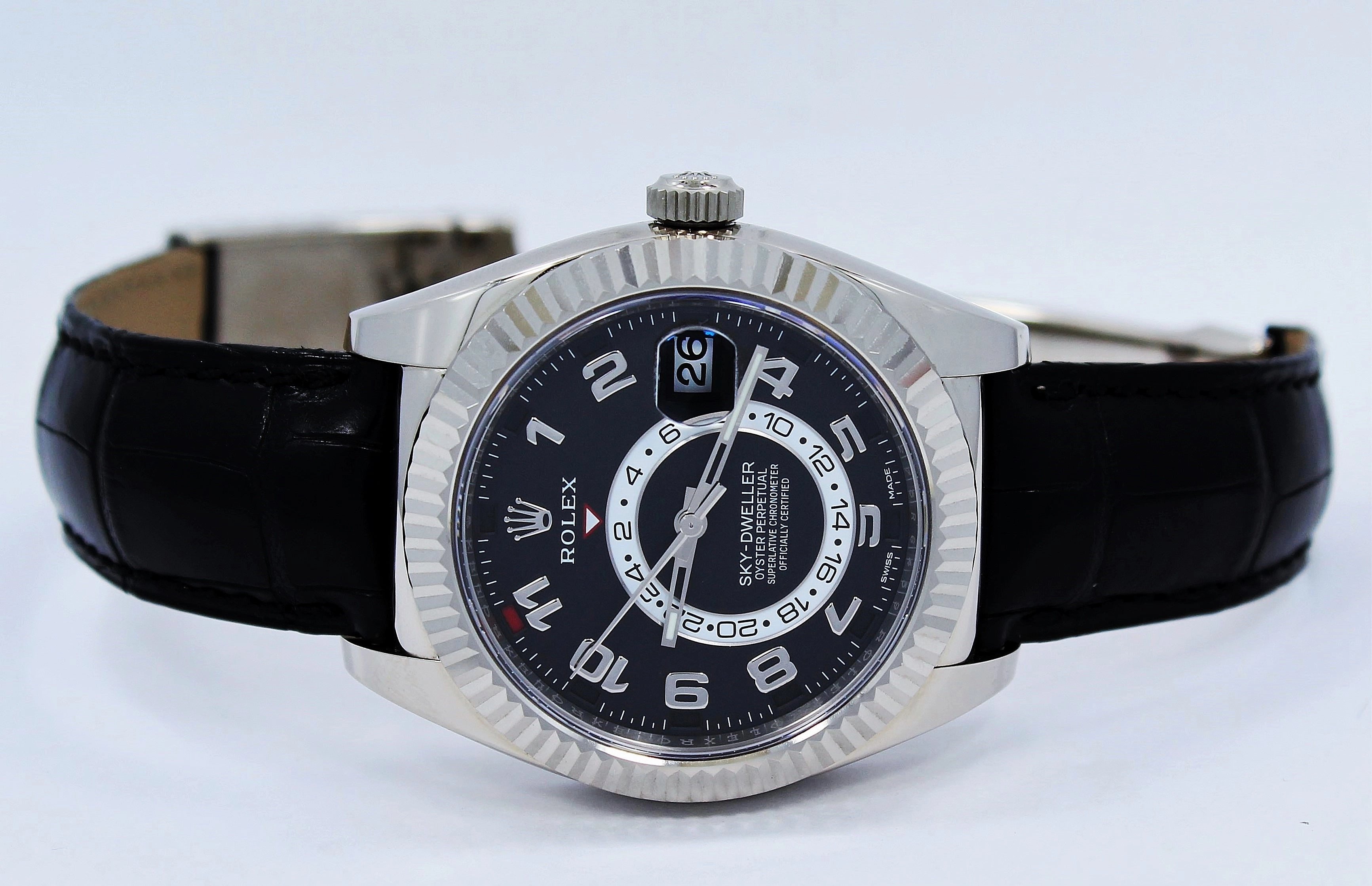 Rolex Sky-Dweller 18K White Gold 326139 BLKARS