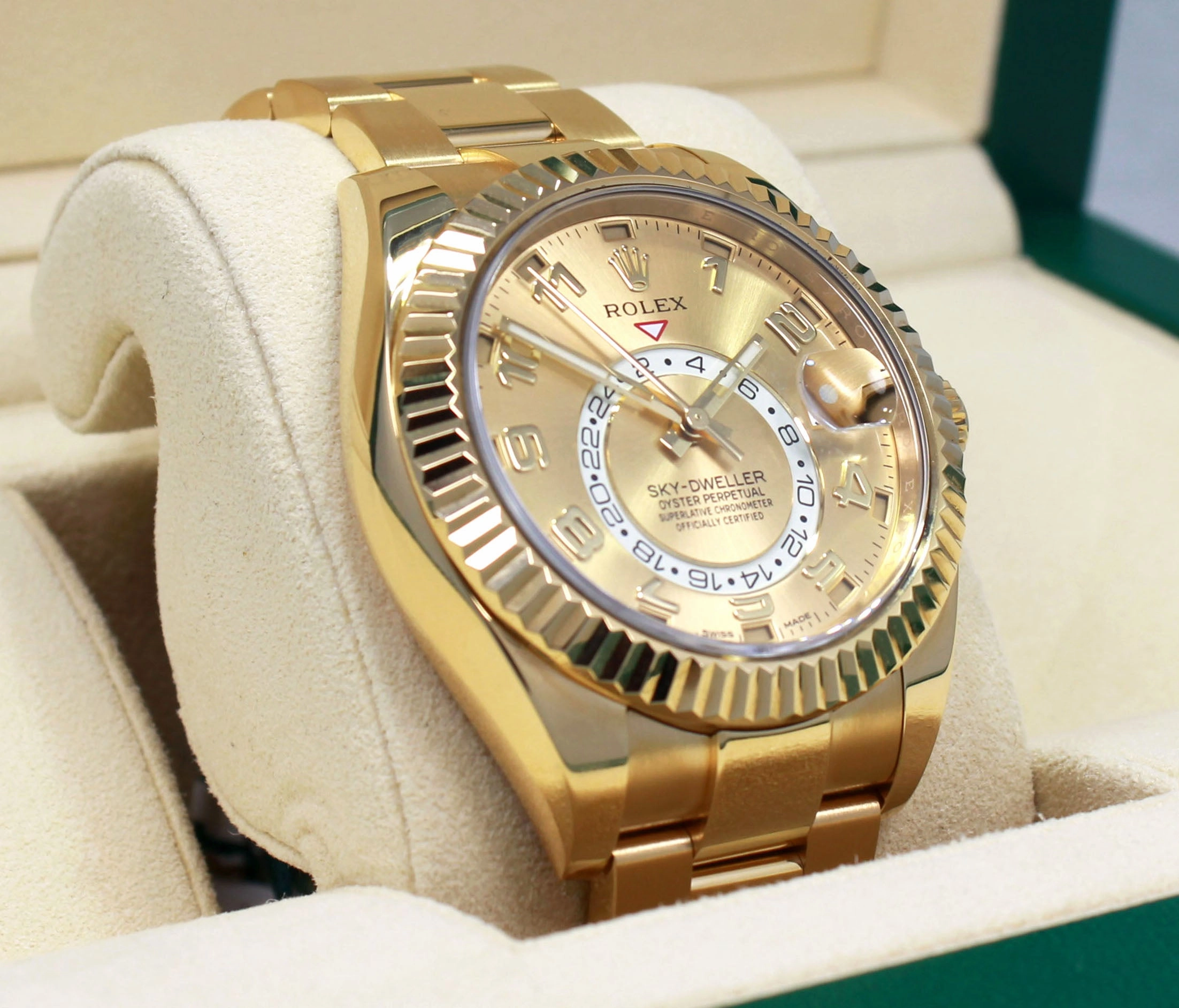 Rolex Sky-Dweller 18K Yellow Gold 326938 GLDARO BOX/PAPERS