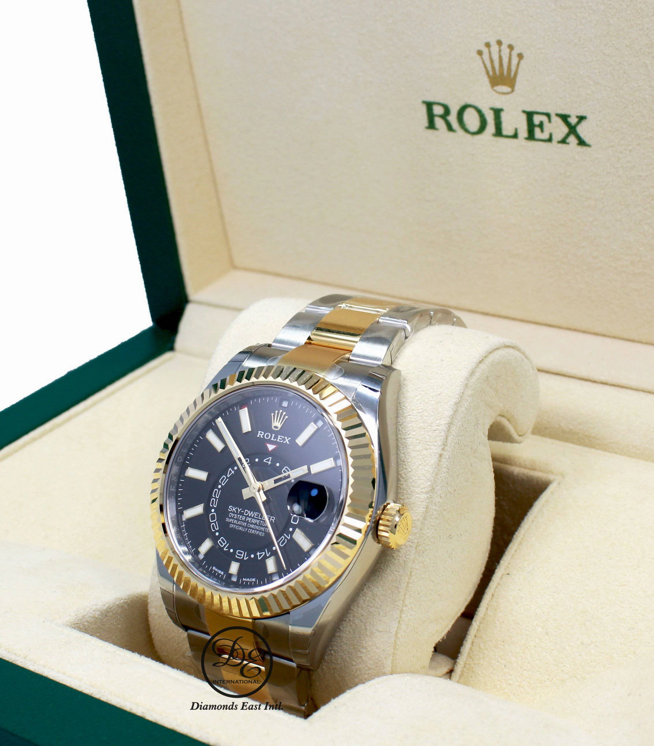 Rolex Sky-Dweller 18K Yellow Gold / SS 326933 BLSKO UNWORN