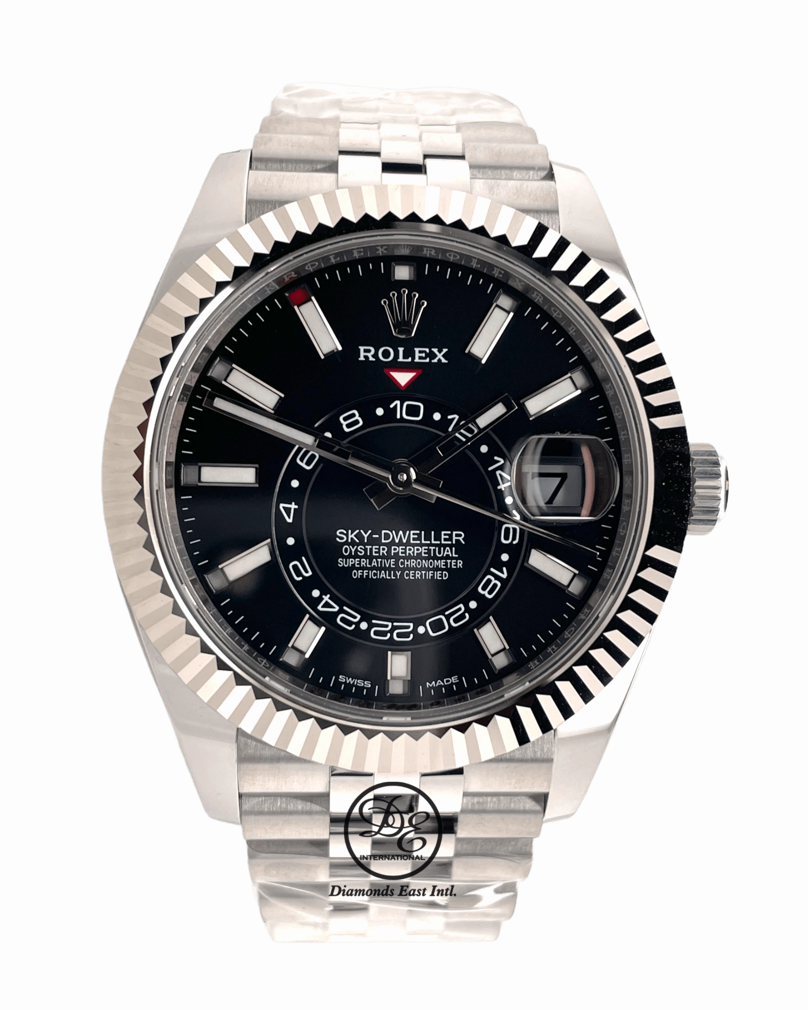 Rolex Sky-Dweller 326934 Black Dial Jubilee Band Unworn