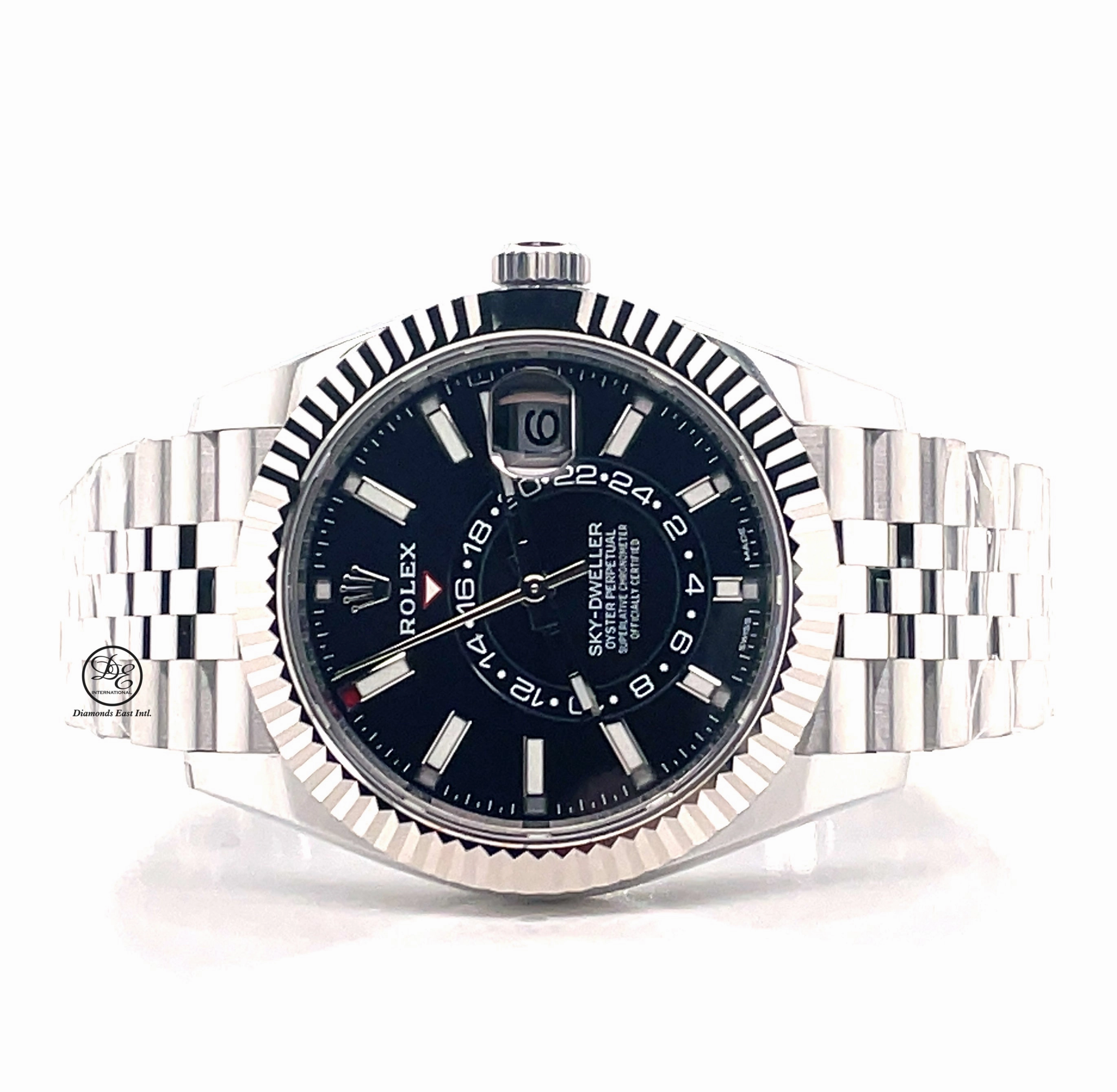 Rolex Sky-Dweller 326934 Black Dial Jubilee Band Unworn