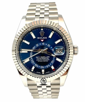Rolex Sky-dweller 326934 Steel Blue Dial Jubilee Perpetual Box/Papers UNWORN