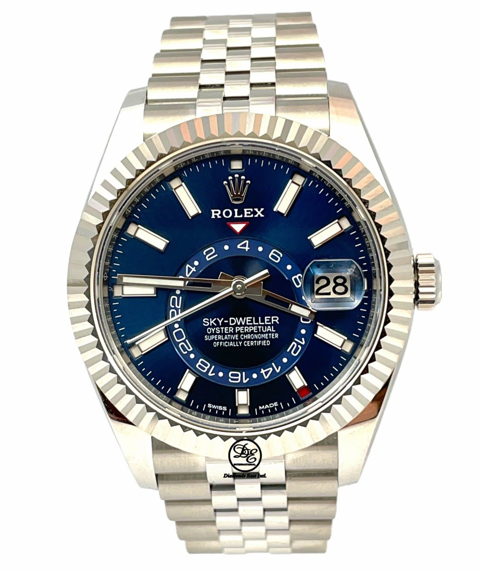 Rolex Sky-dweller 326934 Steel Blue Dial Jubilee Perpetual Box/Papers UNWORN