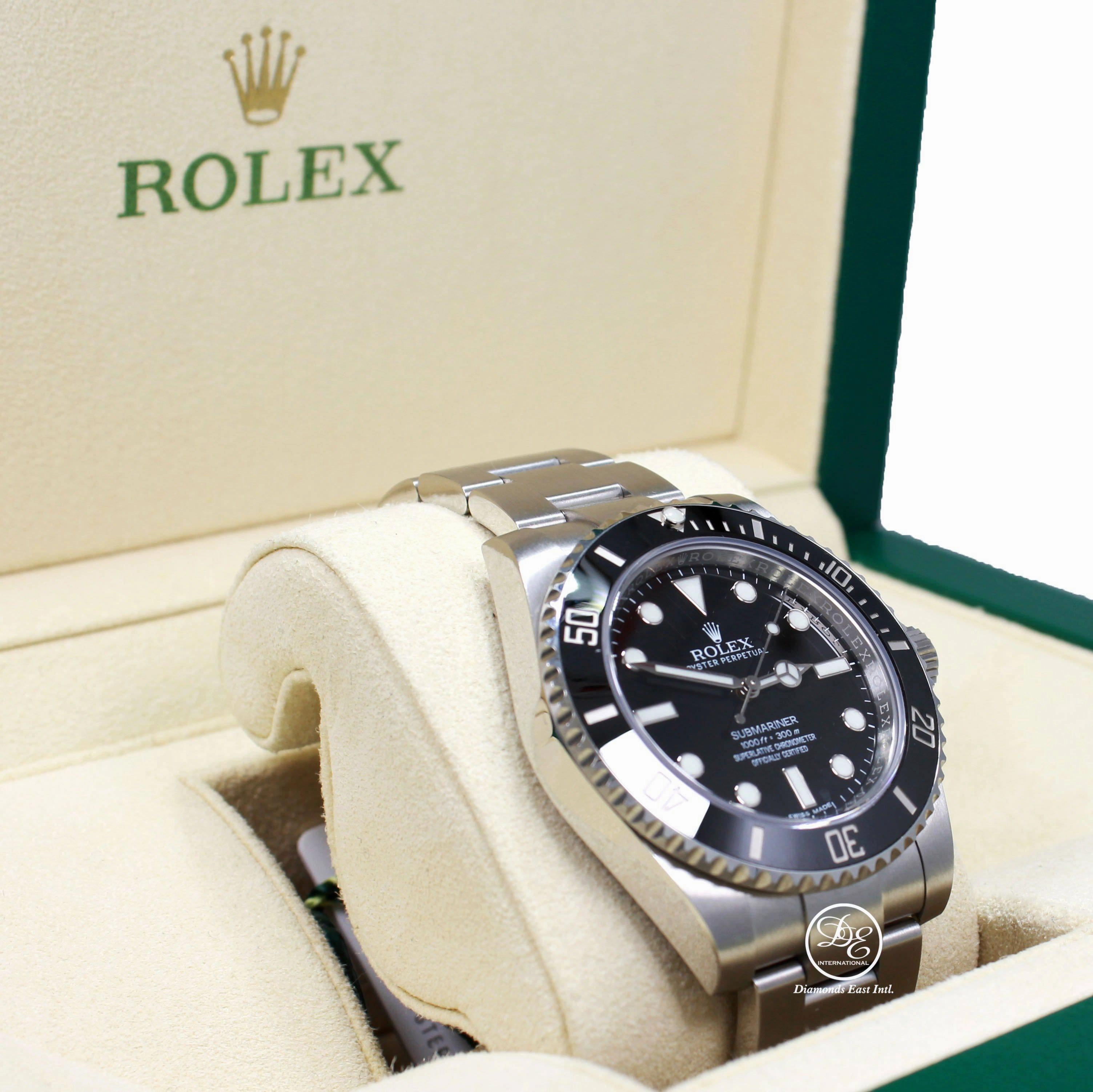 Rolex Submariner 114060 Steel Oyster Black Ceramic Bezel Watch BOX/PAPERS
