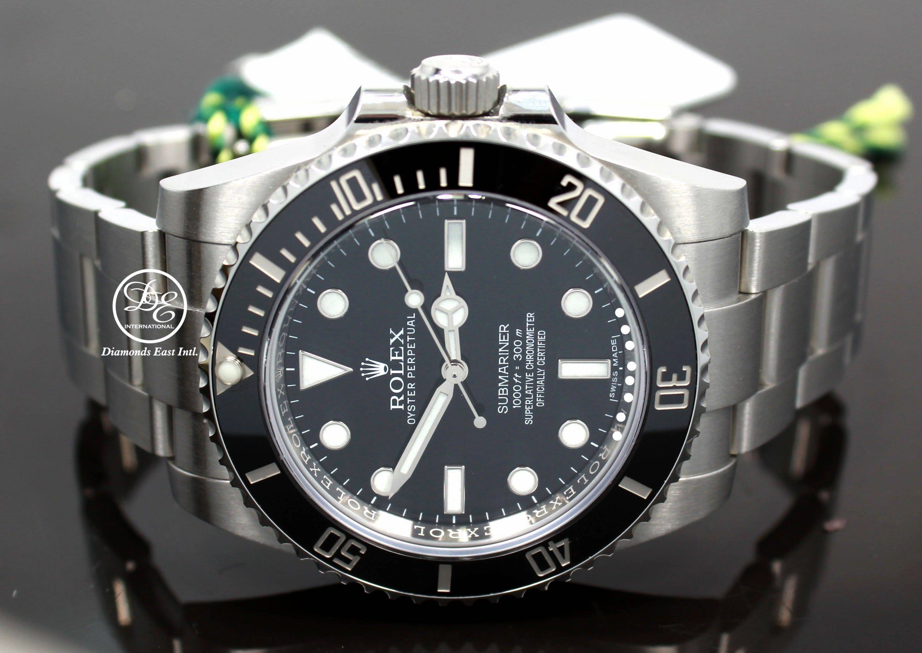 Rolex Submariner 114060 Steel Oyster Black Ceramic Bezel Watch BOX/PAPERS