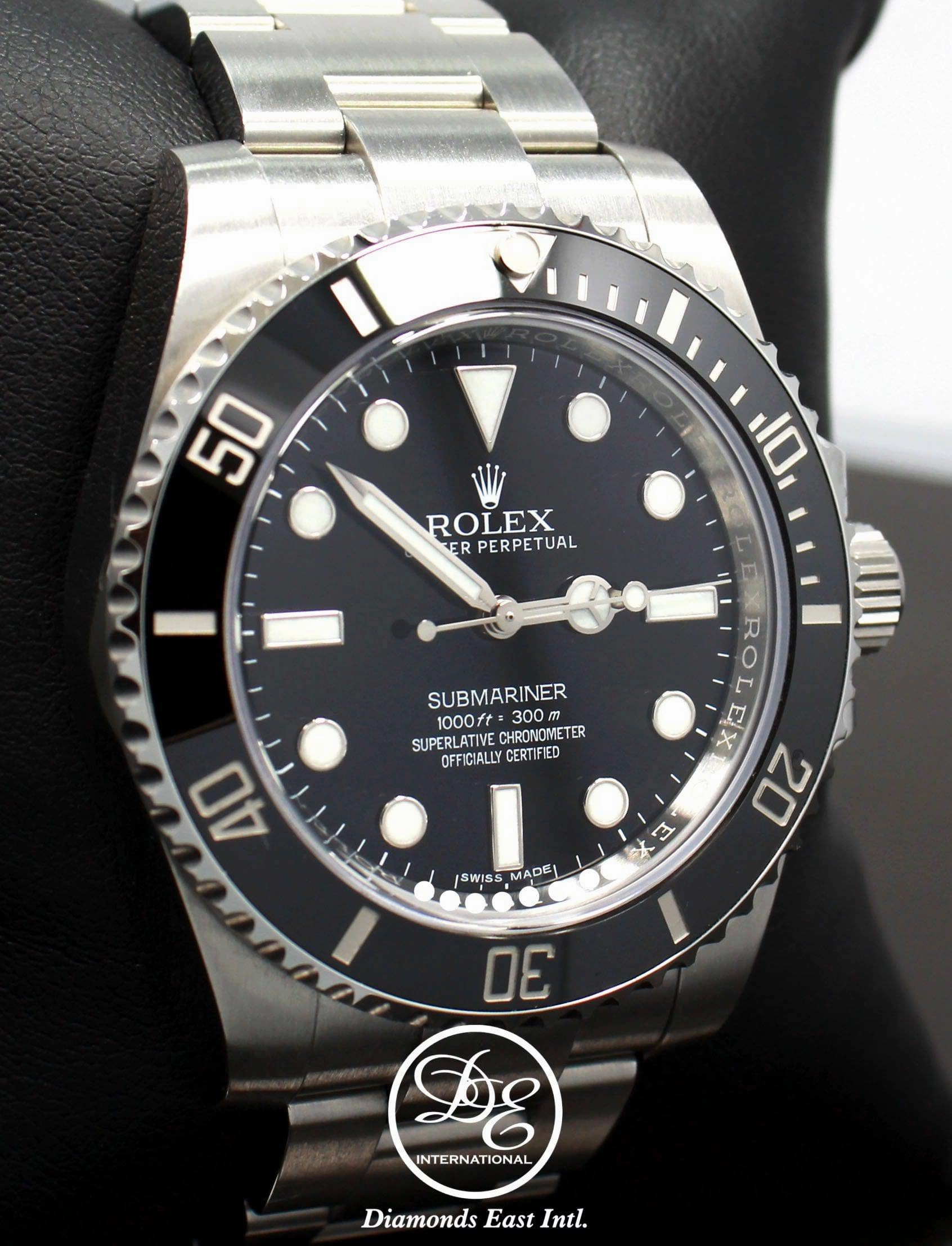 Rolex Submariner 114060 Steel Oyster Black Ceramic Bezel Watch BOX/PAPERS